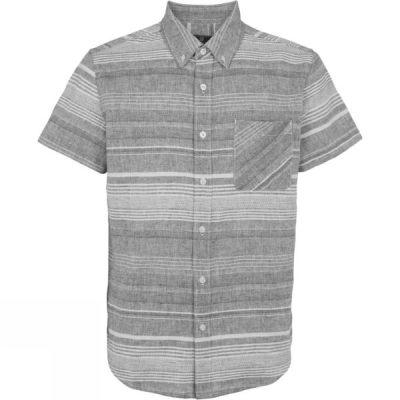 Camisa United By Blue Ridgerunner Striped Hombre Gris - Chile OTU246351